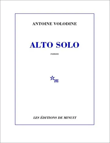Alto solo d’Antoine Volodine, couverture du livre