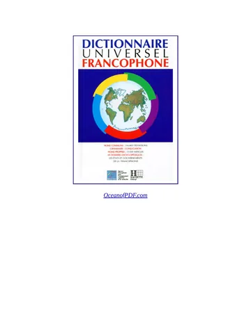 Dictionnaire Universel Francophone d’Hachette, couverture du livre