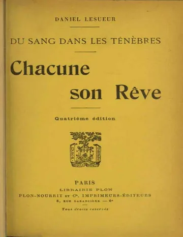 Chacune son Rêve de Daniel Lesueur, couverture du livre