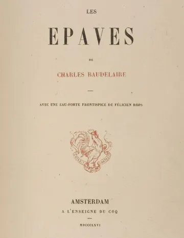 Les épaves de Charles Baudelaire de Charles Baudelaire, couverture du livre