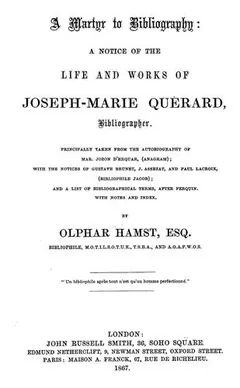 A martyr to bibliography d’Olphar Hamst, couverture du livre