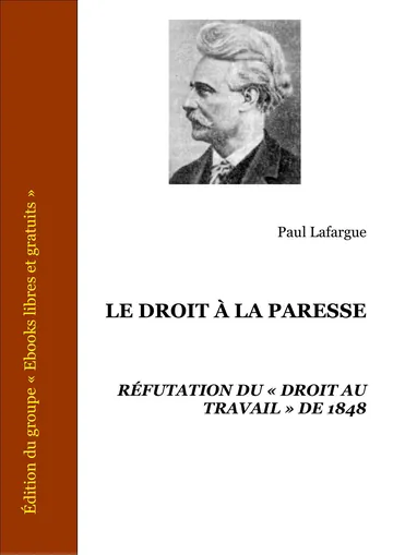 Le droit à la paresse de Paul Lafargue, couverture du livre