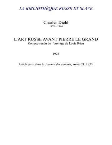 Les Émaux byzantins de la Russie caucasienne de Diehl, couverture du livre