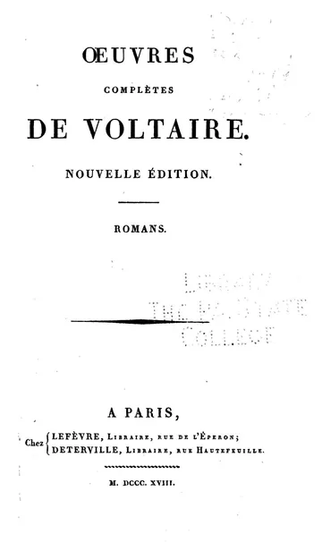 Zadig, ou la Destinée, histoire orientale de Voltaire, couverture du livre