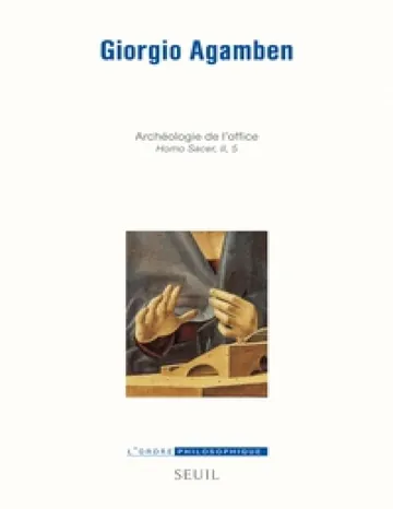 Opus Dei de Giorgio Agamben, couverture du livre