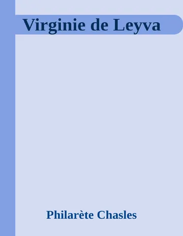 Virginie de Leyva de Philarète Chasles, couverture du livre