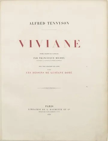 Viviane de Baron Alfred Tennyson Tennyson, couverture du livre