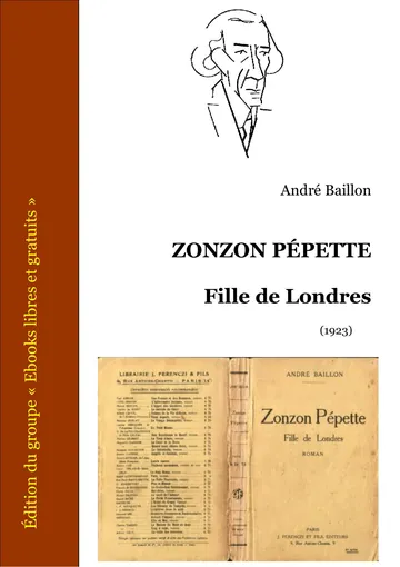 Zonzon Pépette - Fille de Londres d’André Baillon, couverture du livre