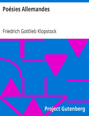 Poésies Allemandes de Friedrich Gottlieb Klopstock, couverture du livre