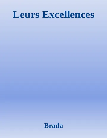 Leurs Excellences de Brada, couverture du livre