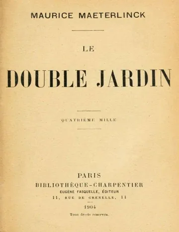 Le Double Jardin de Maurice Maeterlinck, couverture du livre