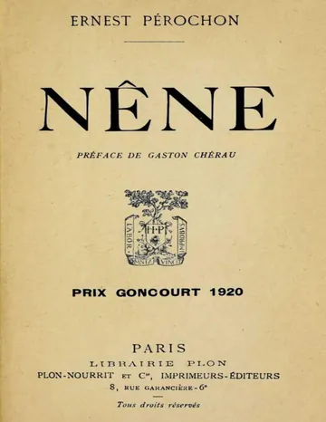 Nêne d’Ernest Pérochon, couverture du livre