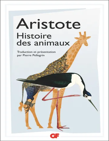 Histoire des animaux d’Aristote, couverture du livre