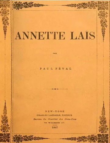 Annette Laïs de Paul Féval, couverture du livre