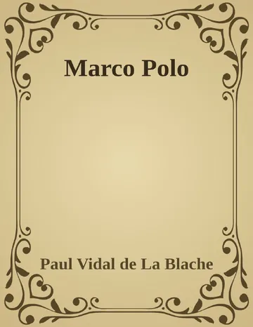 Marco Polo de Paul Vidal de La Blache, couverture du livre