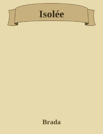 Isolée de Brada, couverture du livre
