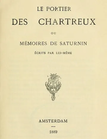Le portier des Chartreux, ou mémoires de Saturnin écrits par lui-même de Jean-Charles Gervaise de Latouche, couverture du livre