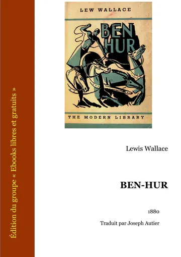 Ben-Hur de Lewis Wallace, couverture du livre