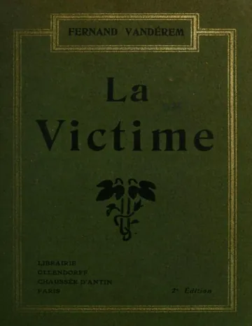 La victime de Fernand Vandérem, couverture du livre