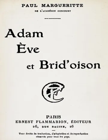 Adam, Ève et Brid'oison de Paul Margueritte, couverture du livre