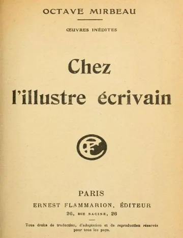 Chez l'illustre Écrivain d’Octave Mirbeau, couverture du livre