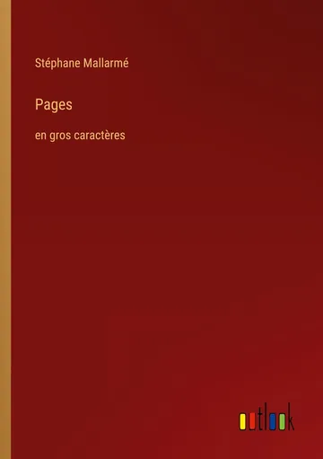 Pages de Stéphane Mallarmé, couverture du livre