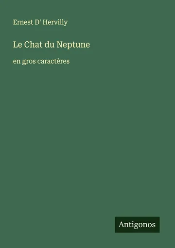Le Chat du Neptune d’Ernest d' Hervilly, couverture du livre