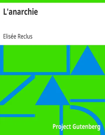 L'anarchie d’Elisée Reclus, couverture du livre