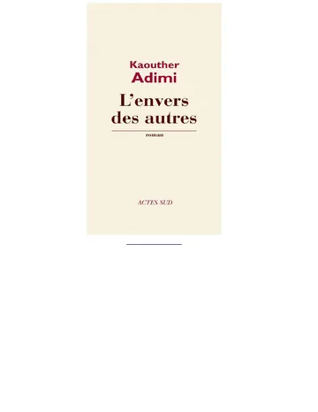 L'Envers des autres de Kaouther Adimi, couverture du livre