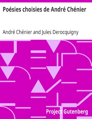 Poésies choisies de André Chénier d’André Chénier, couverture du livre