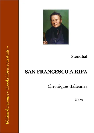 San Francesco a Ripa de Stendhal, couverture du livre