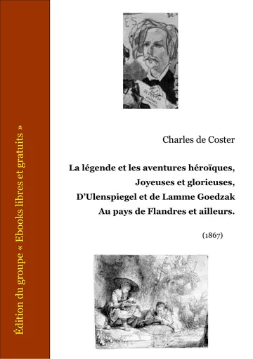 La Légende et les aventures héroïques, joyeuses et glorieuses d’Ulenspiegel et de Lamme Goedzak de Charles De Coster, couverture du livre