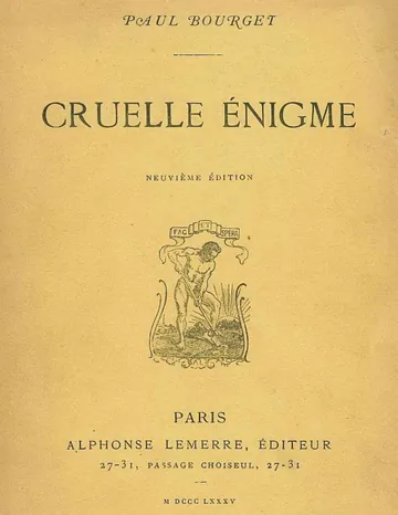 Cruelle Énigme de Paul Bourget, couverture du livre