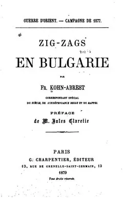 Zig-zags en Bulgarie de Frédéric Kohn-Abrest, couverture du livre