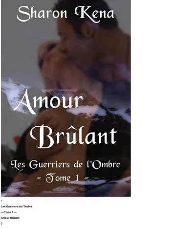 T1 Les Guerriers de L'ombre, Amour Brulant de Sharon Kena, couverture du livre
