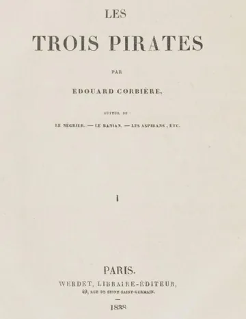 Les trois pirates (1/2) d’Edouard Corbière, couverture du livre