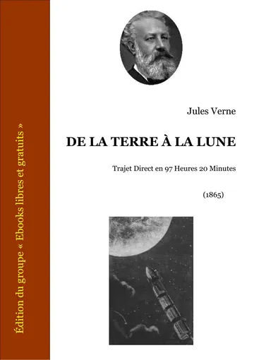 De la Terre à la Lune de Jules Verne, couverture du livre