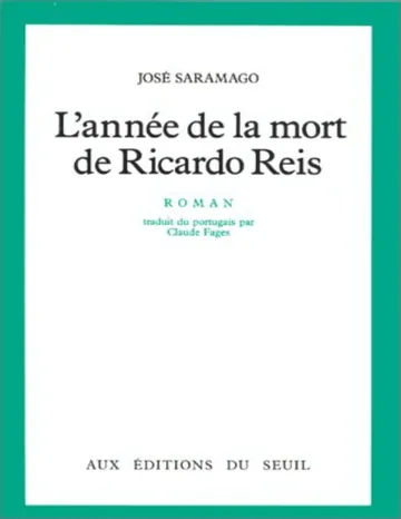 L'année de la mort de Ricardo Reis de José Saramago, couverture du livre