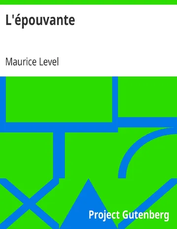 L'épouvante de Maurice Level, couverture du livre