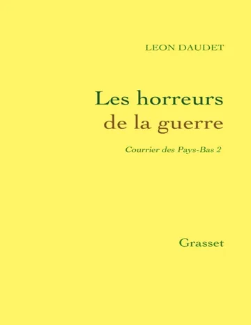 Horreurs de la guerre : Courrier des Pays-Bas (Littérature Française) (French Edition) d’Alphonse Daudet, couverture du livre