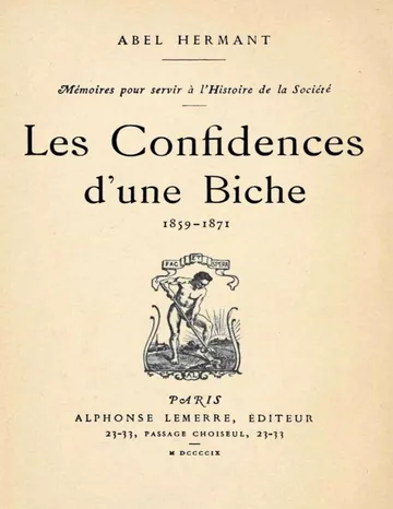 Les Confidences d'une Biche, 1859-1871 d’Abel Hermant, couverture du livre