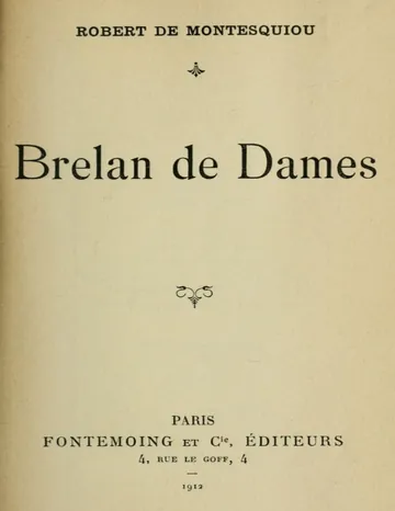 Brelan des dames de comte de Robert Montesquiou-Fézensac, couverture du livre