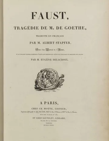 Faust [première partie] de Johann Wolfgang von Goethe, couverture du livre