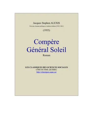 Compère Général Soleil de 1955 par Jacques Stephen ALEXIS, couverture du livre
