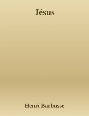 Jésus d’Henri Barbusse, couverture du livre