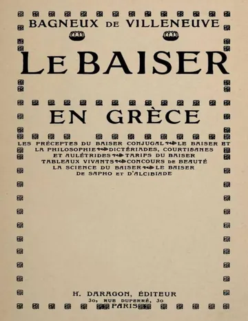Le Baiser en Grèce de Raoul Vèze, couverture du livre