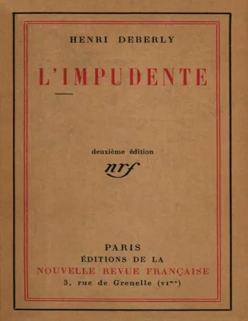 L'impudente d’Henri Deberly, couverture du livre