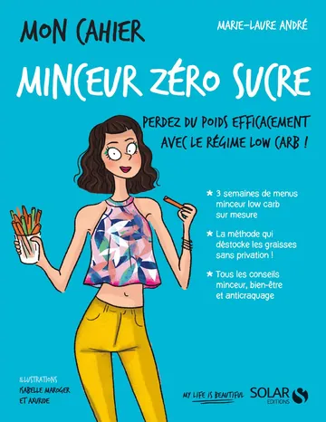 Mon cahier minceur zéro sucre de Marie-Laure ANDRÉ, couverture du livre