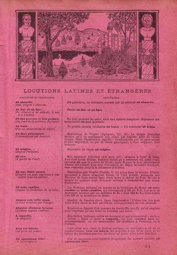 Larousse Pages roses: Locutions latines et étrangères de Larousse, couverture du livre