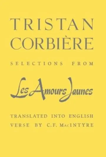 Les amours jaunes de Tristan Corbière, couverture du livre